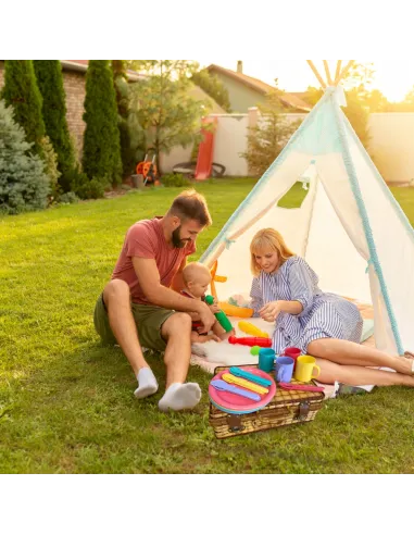 WIKLINOWY KOSZ PIKNIKOWY ZESTAW DLA 4 OSÓB ZASTAWA Z TALERZAMI SZTUĆCAMI