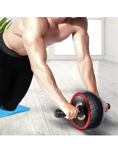 ROLLER KÓŁKO DO ĆWICZEŃ MIĘŚNI BRZUCHA FITNESSU AB WHEEL + MINI MATA ZESTAW 2