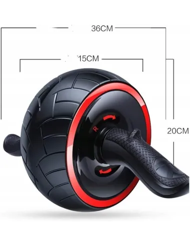 ROLLER KÓŁKO DO ĆWICZEŃ MIĘŚNI BRZUCHA FITNESSU AB WHEEL + MINI MATA ZESTAW