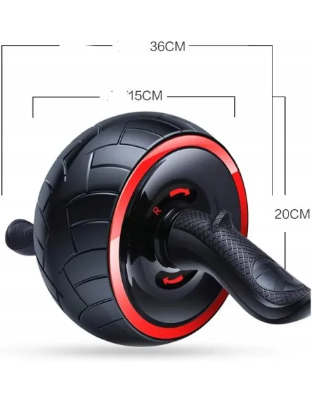 ROLLER KÓŁKO DO ĆWICZEŃ MIĘŚNI BRZUCHA FITNESSU AB WHEEL + MINI MATA ZESTAW