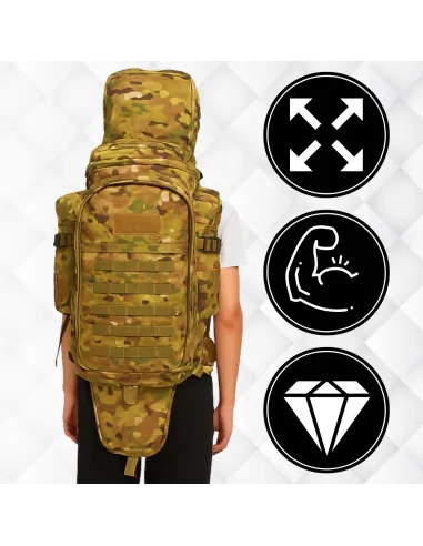 PLECAK PRZETRWANIA TAKTYCZNY WOJSKOWY MILITARNY TURYSTYCZNY 60L BRĄZOWY