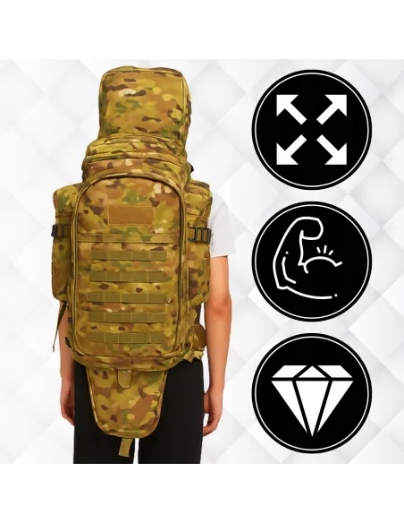 PLECAK PRZETRWANIA TAKTYCZNY WOJSKOWY MILITARNY TURYSTYCZNY 60L BRĄZOWY