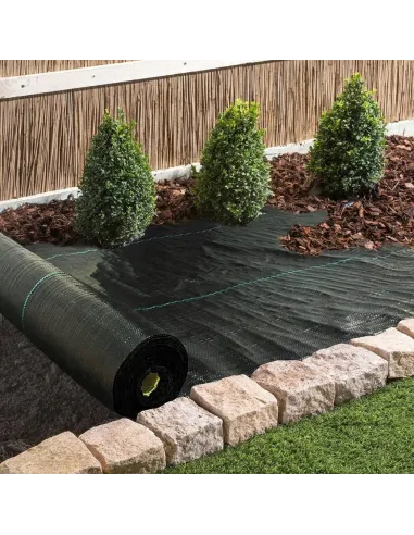 AGROTKANINA AGROWŁÓKNINA 1,1x50m ANTYCHWASTOWA CZARNA 90g/mkw UV 3% + KOTWY