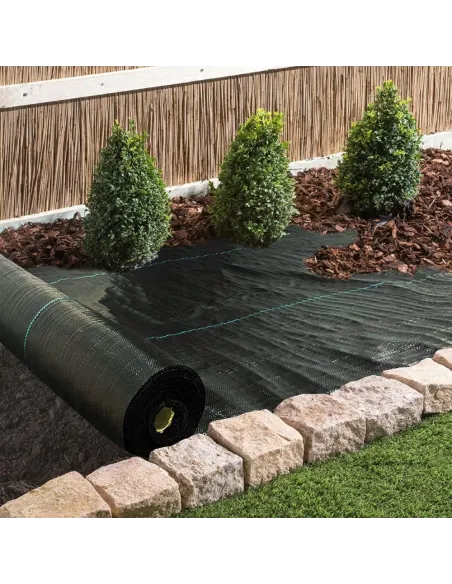 AGROTKANINA AGROWŁÓKNINA 1,1x50m ANTYCHWASTOWA CZARNA 90g/mkw UV 3% + KOTWY