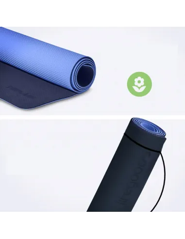 MATA GIMNASTYCZNA DO ĆWICZEŃ JOGI PILATESU FITNESS NIEBIESKA