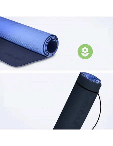 MATA GIMNASTYCZNA DO ĆWICZEŃ JOGI PILATESU FITNESS NIEBIESKA