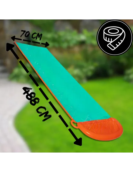 Ślizgawka Wodna 488cm Zjeżdżalnia Dla Dzieci Fontanna Ślizg Wodny