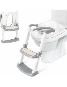 Nakładka na Sedes Z DRABINKĄ dla dzieci deska na toaletę WC SZARA
