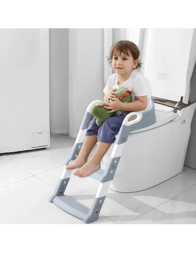 Nakładka na Sedes Z DRABINKĄ dla dzieci deska na toaletę WC SZARA