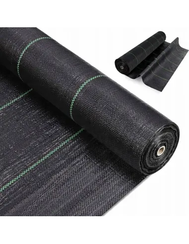 AGROTKANINA AGROWŁÓKNINA 1,1x100m ANTYCHWASTOWA CZARNA 90g UV 3% + KOTWY