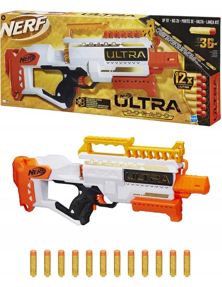 Karabin NERF ULTRA DORADO Pistolet Wyrzutnia + Strzałki || Gold Edition