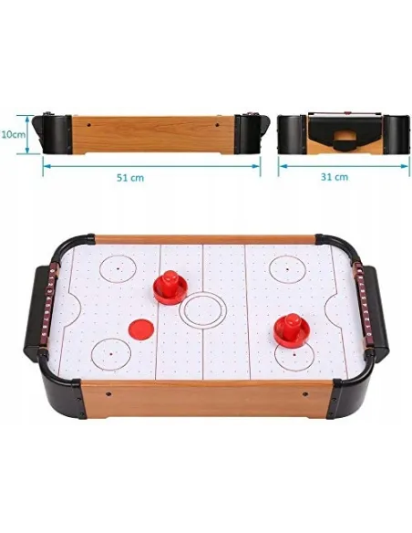 Mini CYMBERGAJ Air Hockey 51cm Stół MDF + Krążki Odbijaki Liczniki