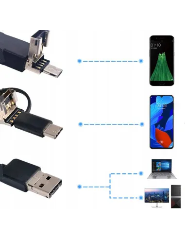 KAMERA ENDOSKOPOWA INSPEKCYJNA 5M 3w1 do PC TELEFONU ANDROID Full HD