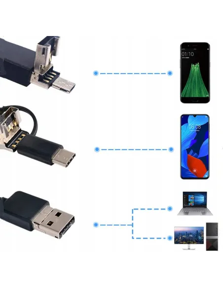 KAMERA ENDOSKOPOWA INSPEKCYJNA 5M 3w1 do PC TELEFONU ANDROID Full HD