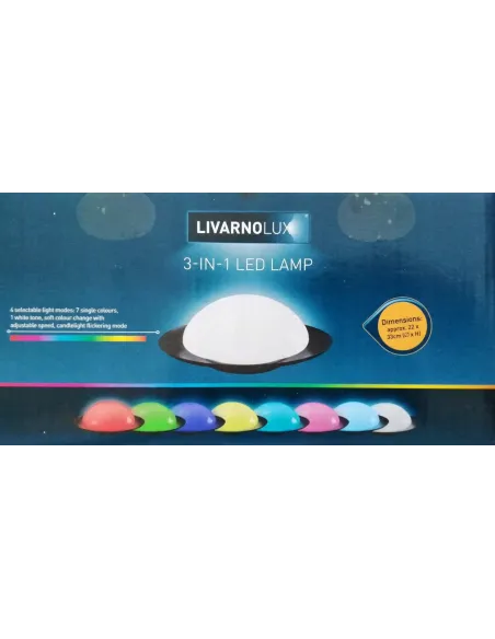 LAMPA Ogrodowa RGB na AKUMULATOR + PILOT 3w1