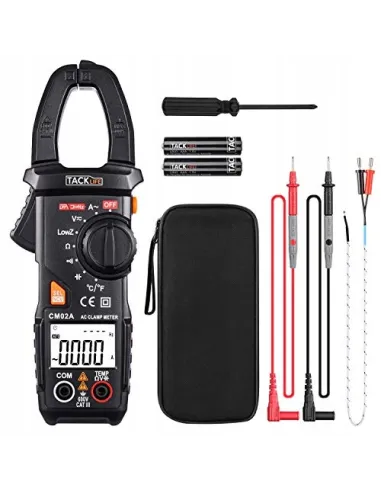 Tacklife CM02A Tester Cyfrowy Miernik Cęgowy AC DC Multimetr + Akcesoria