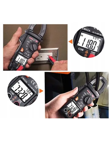 Tacklife CM02A Tester Cyfrowy Miernik Cęgowy AC DC Multimetr + Akcesoria