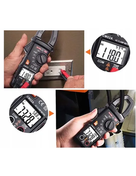 Tacklife CM02A Tester Cyfrowy Miernik Cęgowy AC DC Multimetr + Akcesoria
