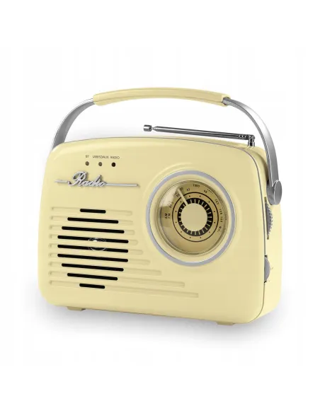 RADIO KUCHENNE RETRO BUDOWLANE PRZENOŚNE BLUETOOTH FM NA BATERIE SIECIOWE
