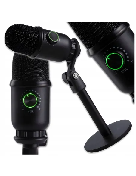 Mikrofon do Komputera Pojemnościowy DAY GAMINGOWY Studyjny KARAOKE USB