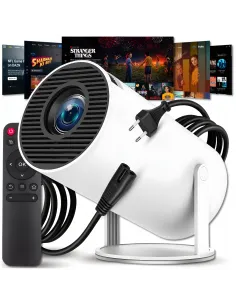 PROJEKTOR RZUTNIK MINI PRZENOŚNY ANDROID LED WIFI FULL HD SMART TV HY300