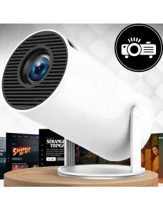 PROJEKTOR RZUTNIK MINI PRZENOŚNY ANDROID LED WIFI FULL HD SMART TV HY300 2