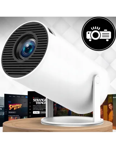 PROJEKTOR RZUTNIK MINI PRZENOŚNY ANDROID LED WIFI FULL HD SMART TV HY300