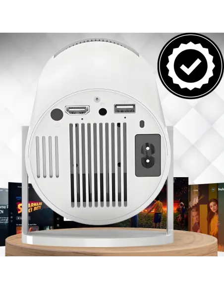 PROJEKTOR RZUTNIK MINI PRZENOŚNY ANDROID LED WIFI FULL HD SMART TV HY300