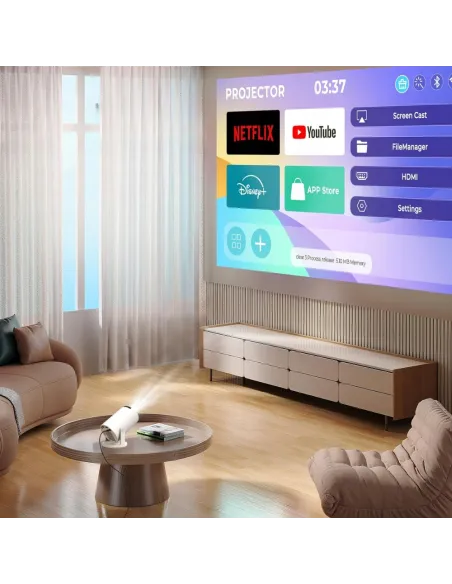 PROJEKTOR RZUTNIK MINI PRZENOŚNY ANDROID LED WIFI FULL HD SMART TV HY300