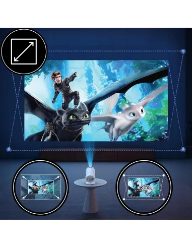 PROJEKTOR RZUTNIK MINI PRZENOŚNY ANDROID LED WIFI FULL HD SMART TV HY300