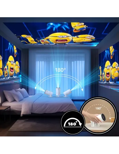 PROJEKTOR RZUTNIK MINI PRZENOŚNY ANDROID LED WIFI FULL HD SMART TV HY300