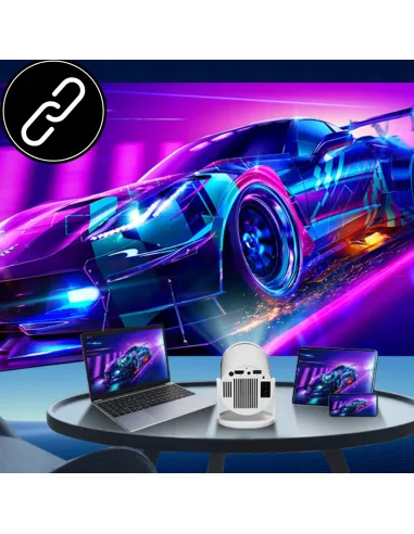 PROJEKTOR RZUTNIK MINI PRZENOŚNY ANDROID LED WIFI FULL HD SMART TV HY300