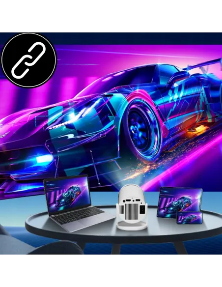 PROJEKTOR RZUTNIK MINI PRZENOŚNY ANDROID LED WIFI FULL HD SMART TV HY300