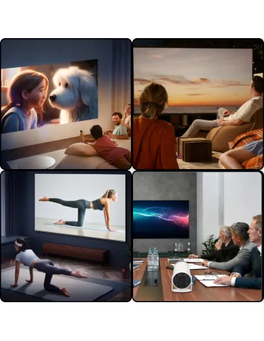 PROJEKTOR RZUTNIK MINI PRZENOŚNY ANDROID LED WIFI FULL HD SMART TV HY300