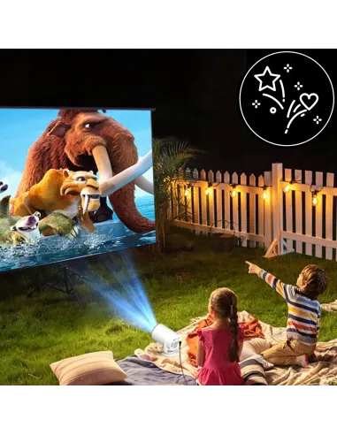 PROJEKTOR RZUTNIK MINI PRZENOŚNY ANDROID LED WIFI FULL HD SMART TV HY300