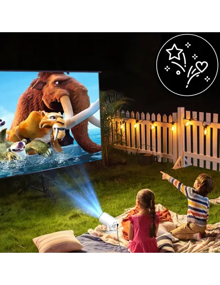 PROJEKTOR RZUTNIK MINI PRZENOŚNY ANDROID LED WIFI FULL HD SMART TV HY300