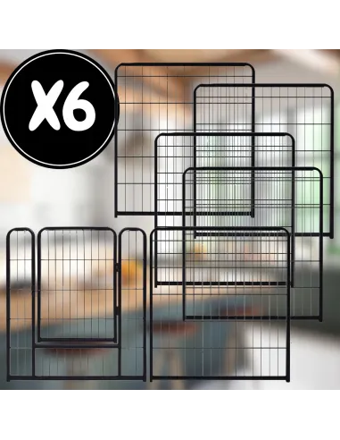 KOJEC KLATKA DLA PSA METAL WYBIEG KRÓLIKA MODUŁOWA ZAGRODA 6 PANELI 80cm