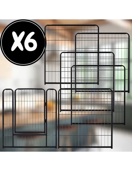 KOJEC KLATKA DLA PSA METAL WYBIEG KRÓLIKA MODUŁOWA ZAGRODA 6 PANELI 80cm