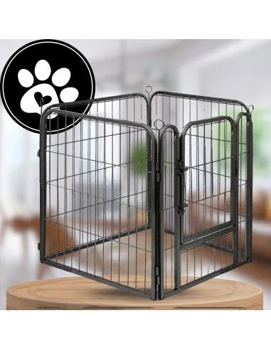 KOJEC KLATKA DLA PSA METAL WYBIEG KRÓLIKA MODUŁOWA ZAGRODA 4 PANELE 80cm