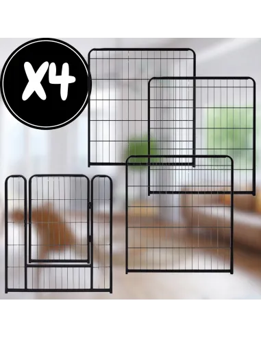 KOJEC KLATKA DLA PSA METAL WYBIEG KRÓLIKA MODUŁOWA ZAGRODA 4 PANELE 80cm