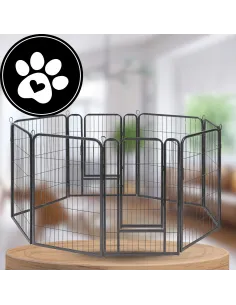 KOJEC KLATKA DLA PSA METAL WYBIEG KRÓLIKA MODUŁOWA ZAGRODA 8 PANELI 80cm 2