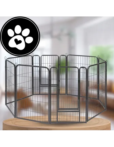 KOJEC KLATKA DLA PSA METAL WYBIEG KRÓLIKA MODUŁOWA ZAGRODA 8 PANELI 80cm
