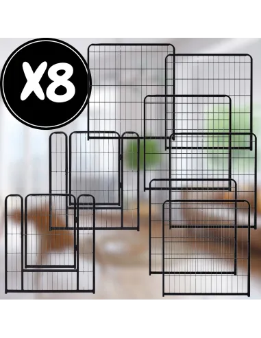 KOJEC KLATKA DLA PSA METAL WYBIEG KRÓLIKA MODUŁOWA ZAGRODA 8 PANELI 80cm