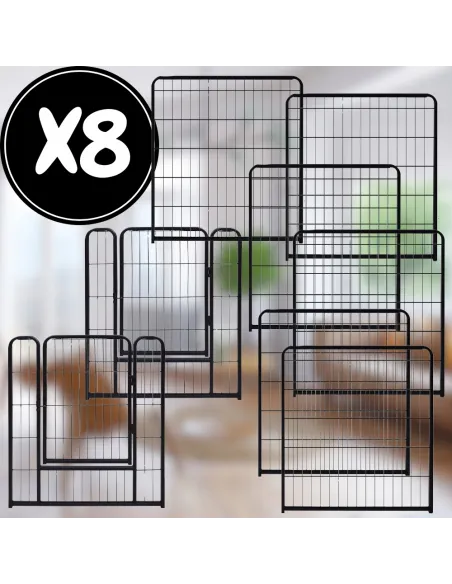 KOJEC KLATKA DLA PSA METAL WYBIEG KRÓLIKA MODUŁOWA ZAGRODA 8 PANELI 80cm