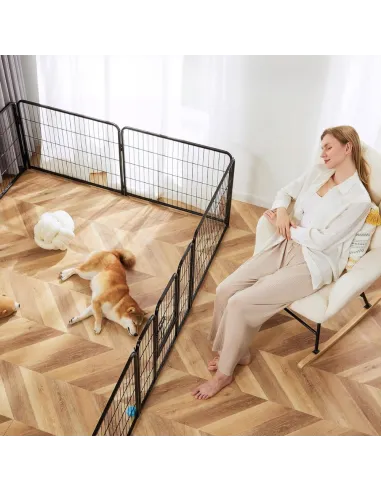 KOJEC KLATKA DLA PSA METAL WYBIEG KRÓLIKA MODUŁOWA ZAGRODA 8 PANELI 80cm