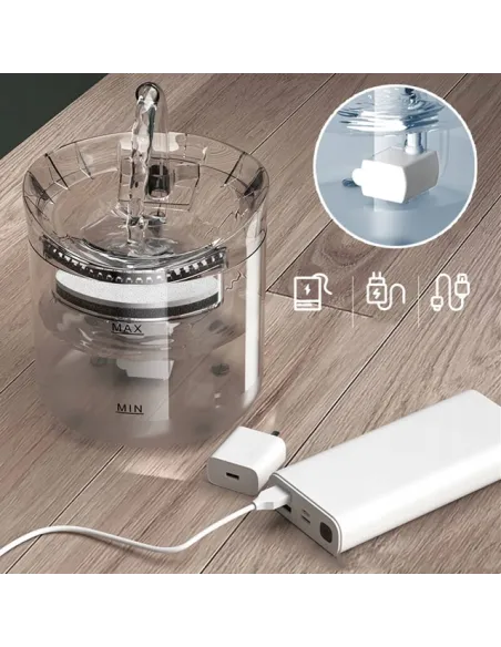 POIDŁO DLA ZWIERZĄT AUTOMATYCZNE DLA PSÓW KOTÓW 1800ML FONTANNA + 4 FILTRY