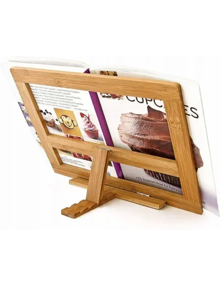 Stojak Podstawka Bambusowa na Książkę Podpórka pod Tablet