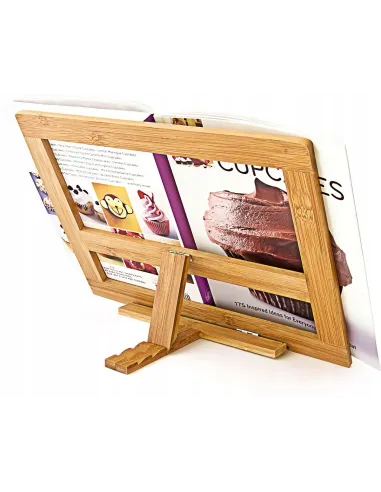 Stojak Podstawka Bambusowa na Książkę Podpórka pod Tablet