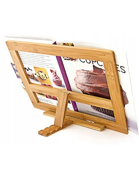 Stojak Podstawka Bambusowa na Książkę Podpórka pod Tablet