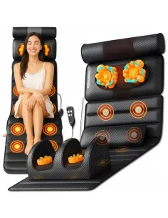 MATA MASUJĄCA MATERAC MASAŻU FOTEL KRĘGOSŁUP NOGI PODGRZEWANY 3D SHIATSU